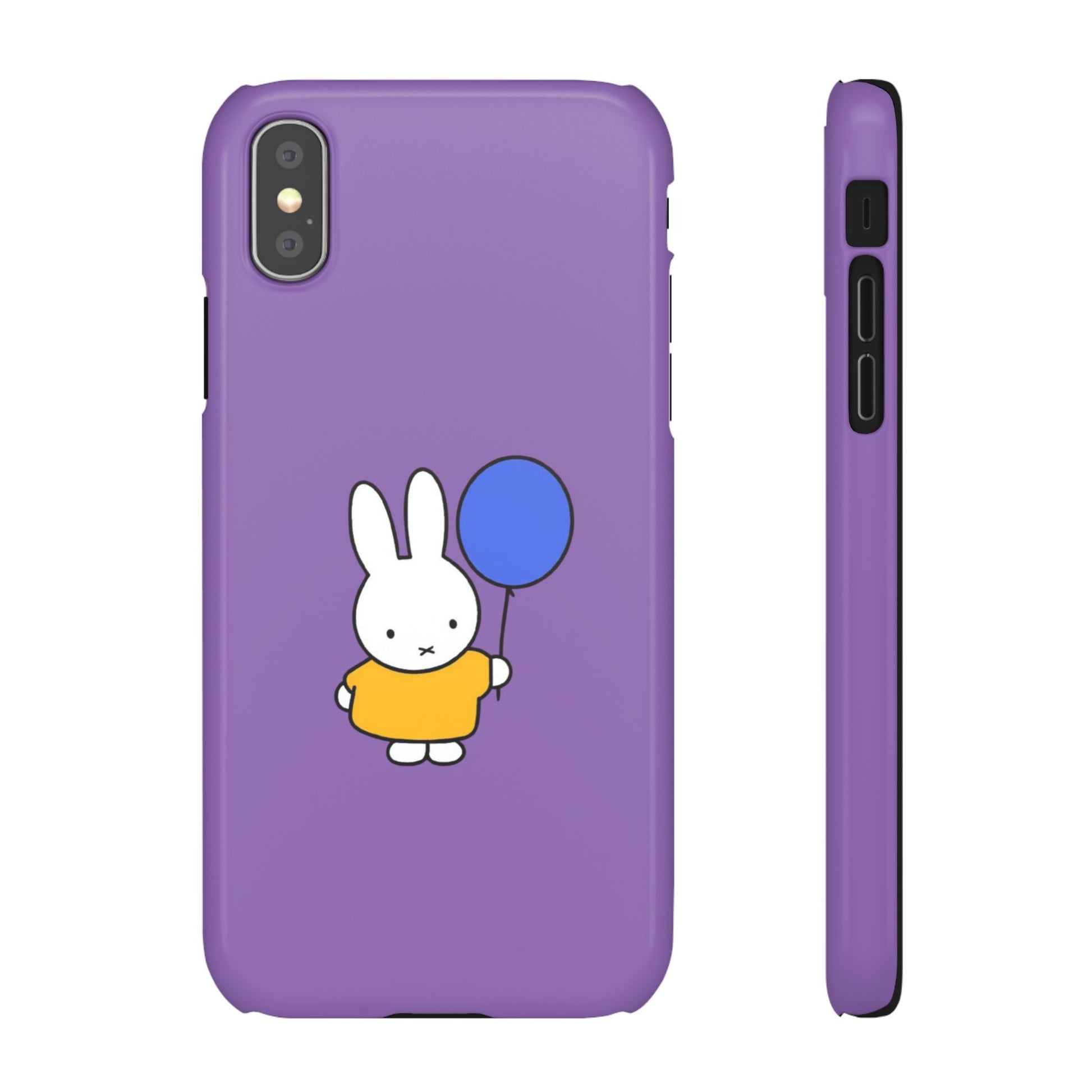 Miffy Phone Case, iPhone, Samsung Snap Case - Cartoon Fun Purple Phone Accessory for Kids and Adults - Roe Creation