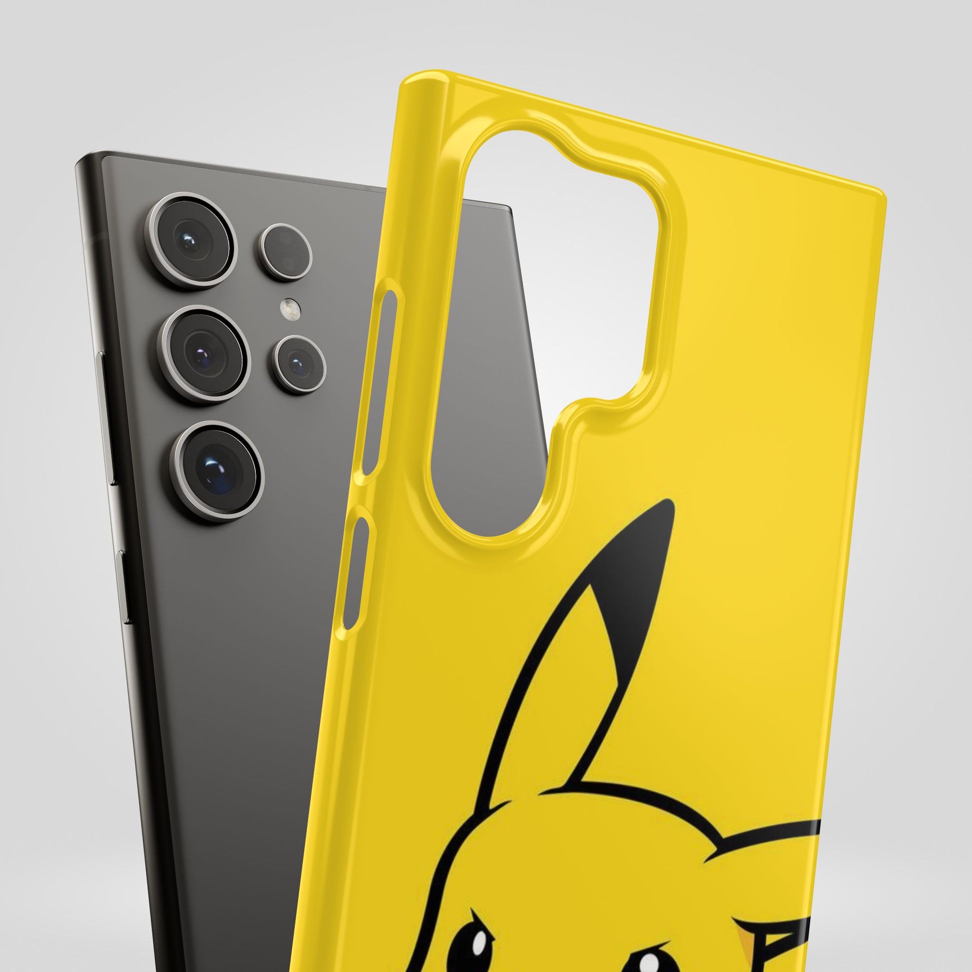 Pikachu Phone Case, Pokemon Phone Case, Snap Cases, Cartoon, Yellow, iPhone, Samsung - Roe Creation