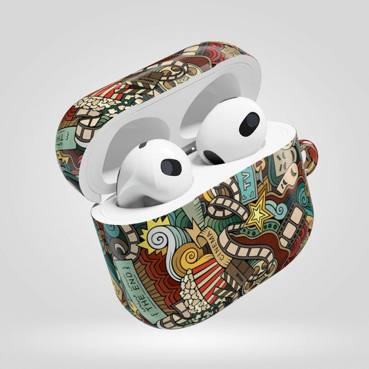 Cinematic AirPod Cases – Popcorn & Film Design