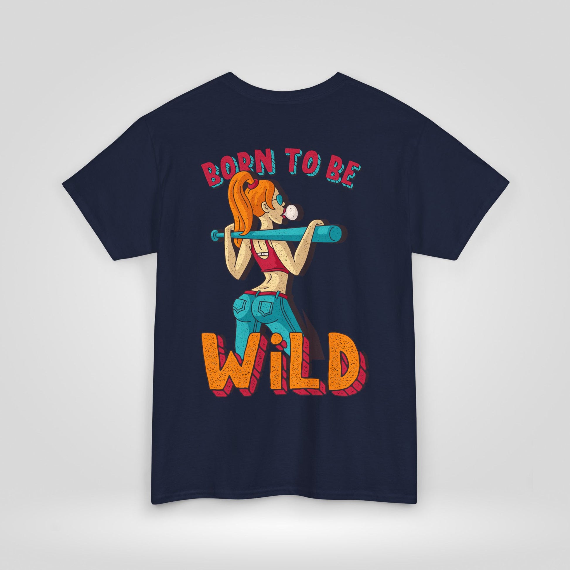 Born to Be Wild Unisex Heavy Cotton Tee, Fun Graphic Shirt, Adventure Tee, Gift for Nature Lovers, Casual Wear, Festival Top, Summer Fashion - Roe Creation