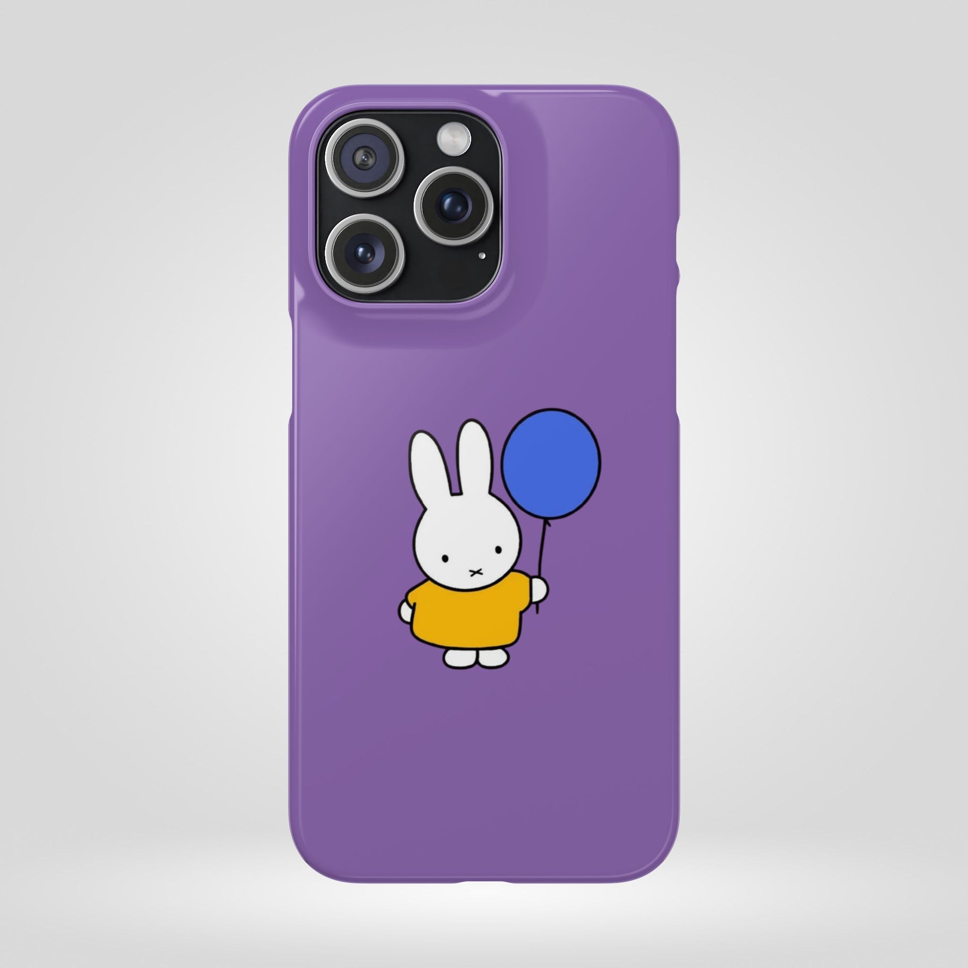 Miffy Phone Case, iPhone, Samsung Snap Case - Cartoon Fun Purple Phone Accessory for Kids and Adults - Roe Creation