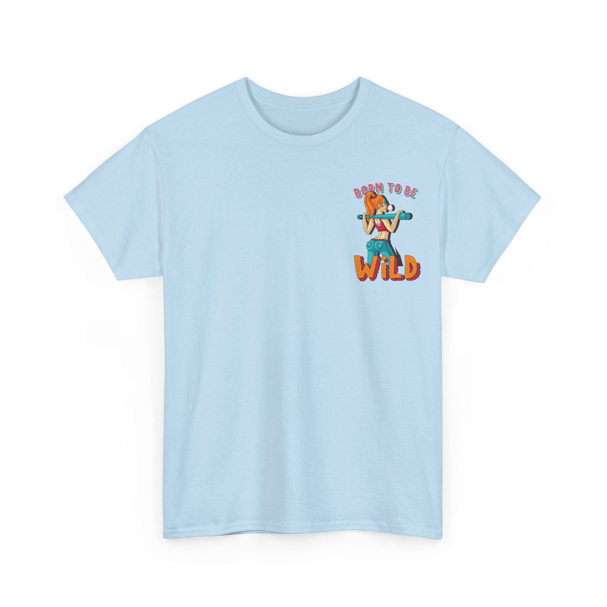 Born to Be Wild Unisex Heavy Cotton Tee, Fun Graphic Shirt, Adventure Tee, Gift for Nature Lovers, Casual Wear, Festival Top, Summer Fashion - Roe Creation
