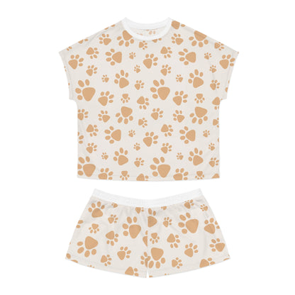 Cozy Women's Pajama Set - Cute Pet Paw Print, Sleepwear, Gift for Pet Lovers, - Roe Creation