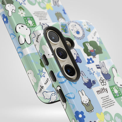 Cute Miffy Tough Phone Case - iPhone, Samsung Stylish Design for Bunny Lovers