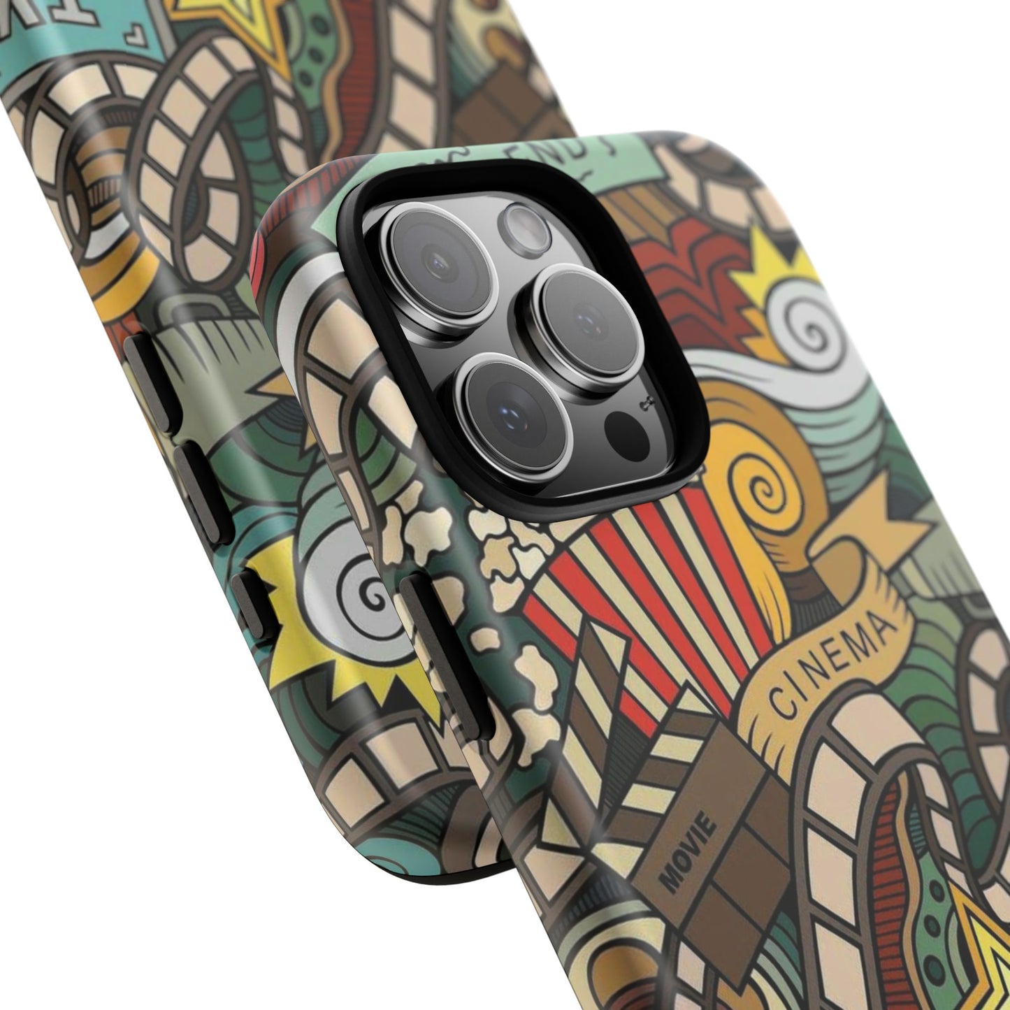 Cinema Vibes Pattern iPhone Case - Tough Cases with Movie & TV Design