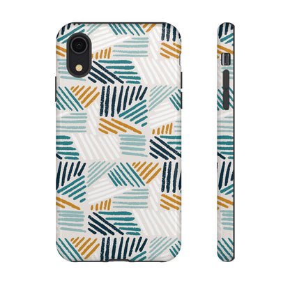 Stylish Tough Phone Case with Geometric Design