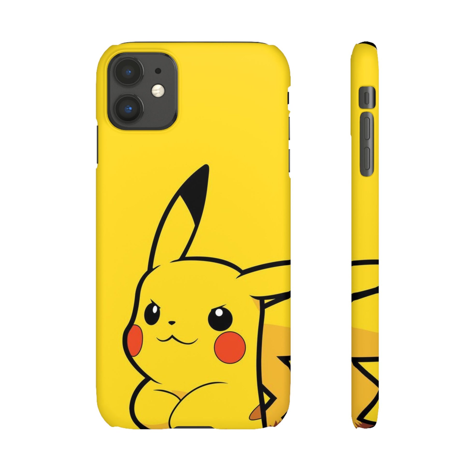 Pikachu Phone Case, Pokemon Phone Case, Snap Cases, Cartoon, Yellow, iPhone, Samsung - Roe Creation
