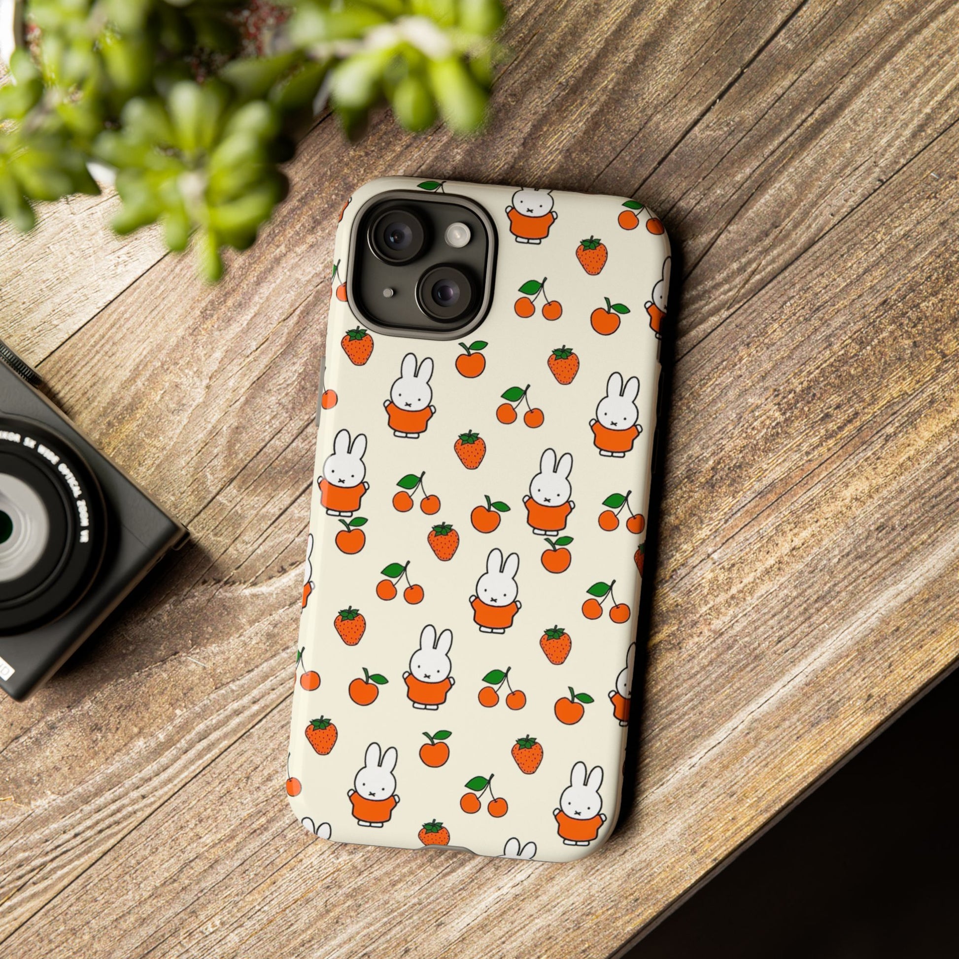 Cute Miffy & Strawberry Tough Phone Case for Miffy Lovers, iPhone, Samsung - Roe Creation