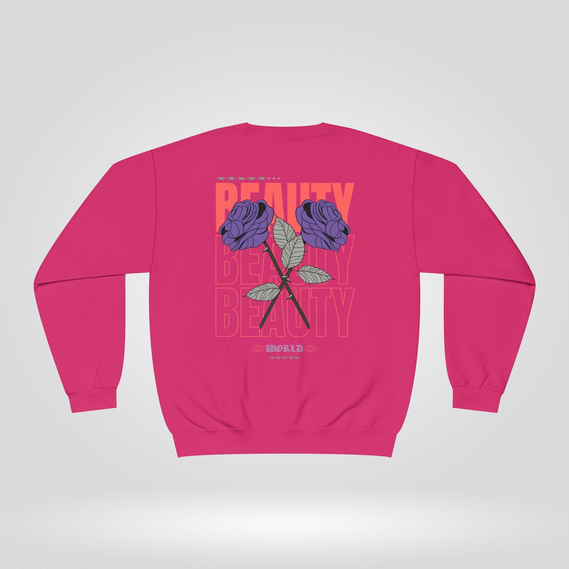 Beauty Rose Sweatshirt Unisex Crewneck Trendy Gift for Her Cozy Casual Wear Valentines Day Floral Design Everyday Comfort - Roe Creation