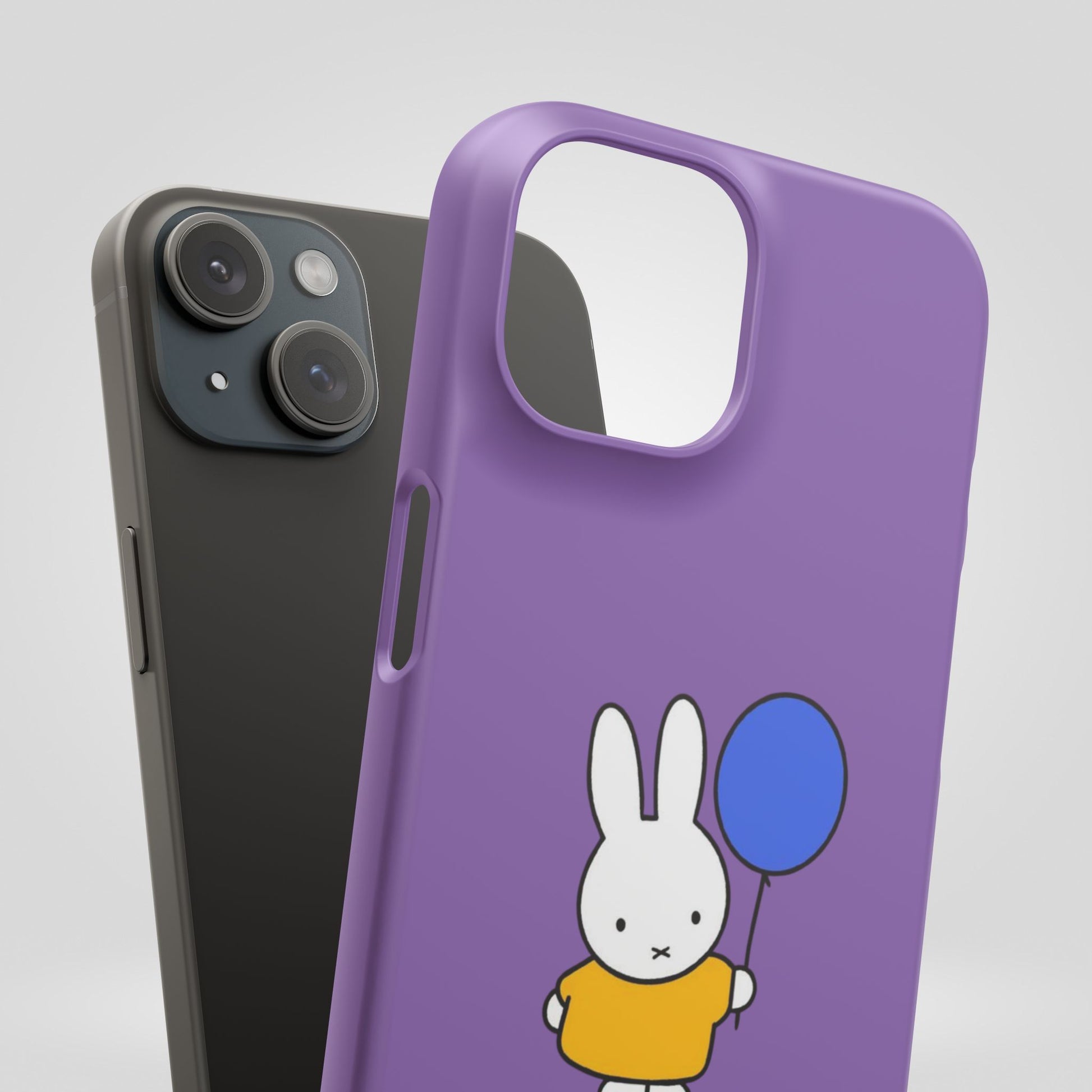 Miffy Phone Case, iPhone, Samsung Snap Case - Cartoon Fun Purple Phone Accessory for Kids and Adults - Roe Creation