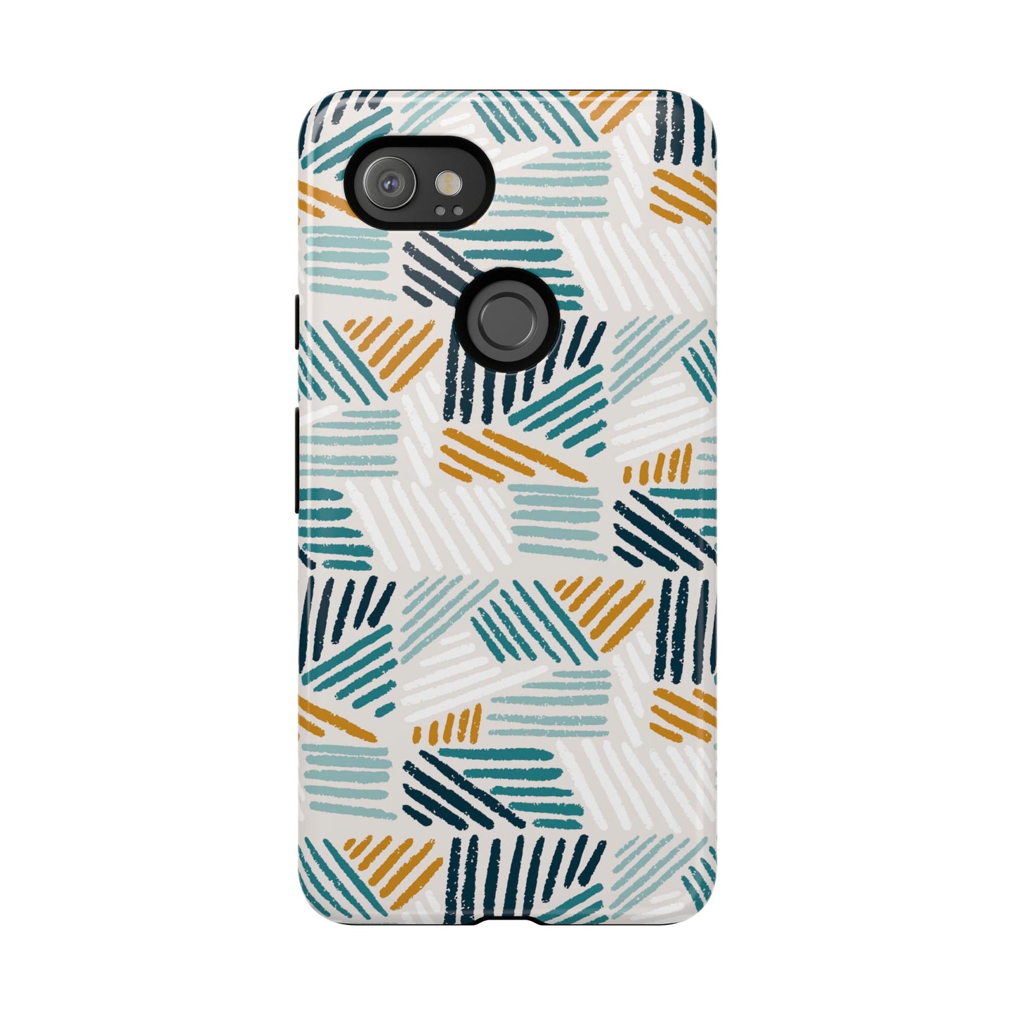 Stylish Tough Phone Case with Geometric Design