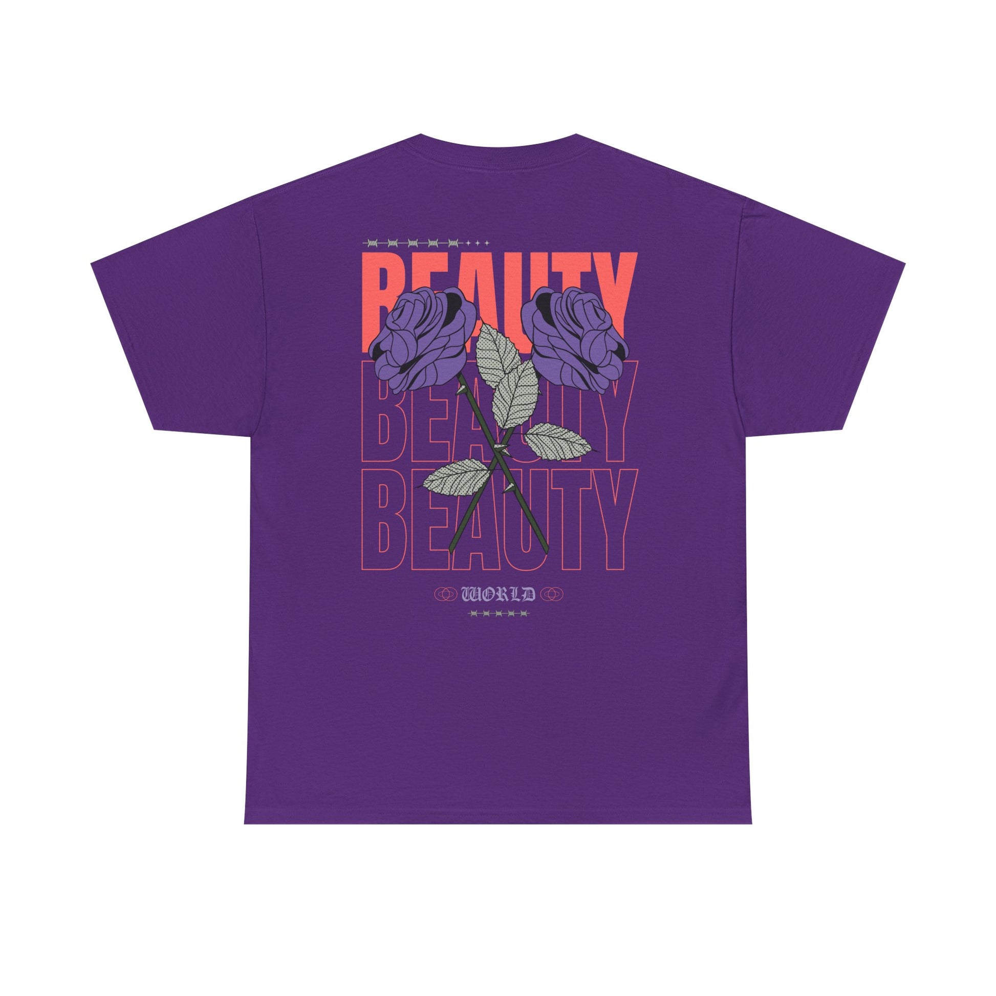 Beautiful Blooms Unisex Heavy Cotton Tee - Flower Graphics, Stylish Shirt, Gift for Her, Trendy Casual Wear, Art Lover Apparel - Roe Creation
