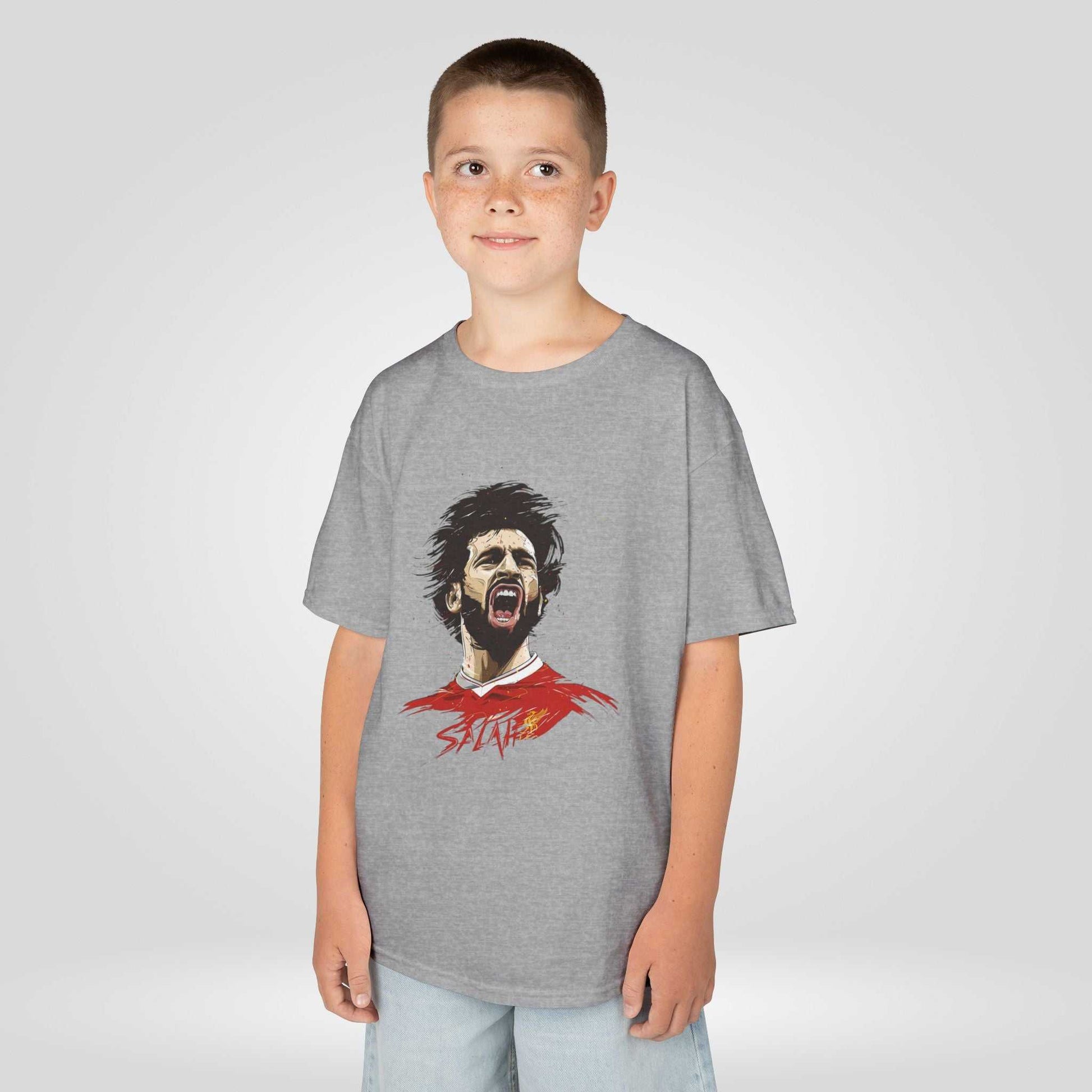 Mohammed Salah Kids Tee - Heavy Cotton™ T-Shirt for Young Liverpool Fans - Roe Creation