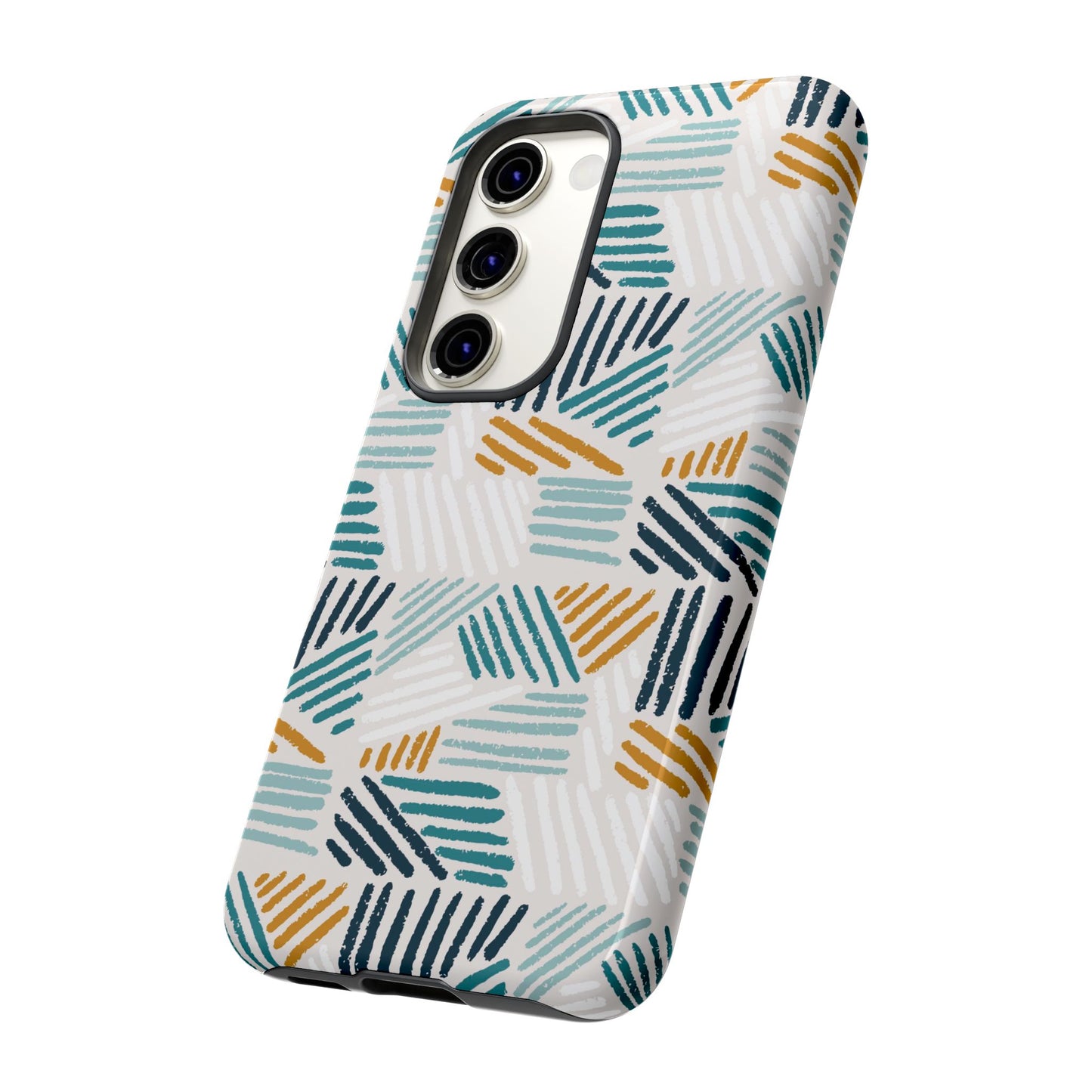 Stylish Tough Phone Case with Geometric Design