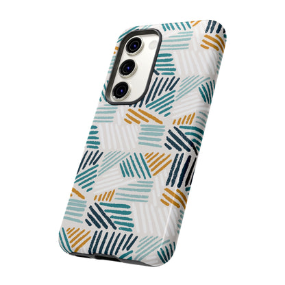 Stylish Tough Phone Case with Geometric Design
