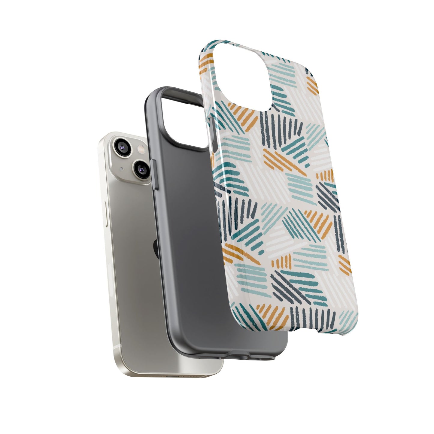 Stylish Tough Phone Case with Geometric Design