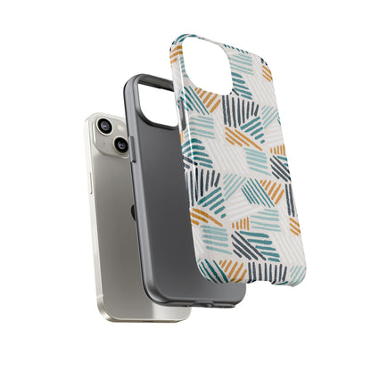 Stylish Tough Phone Case with Geometric Design