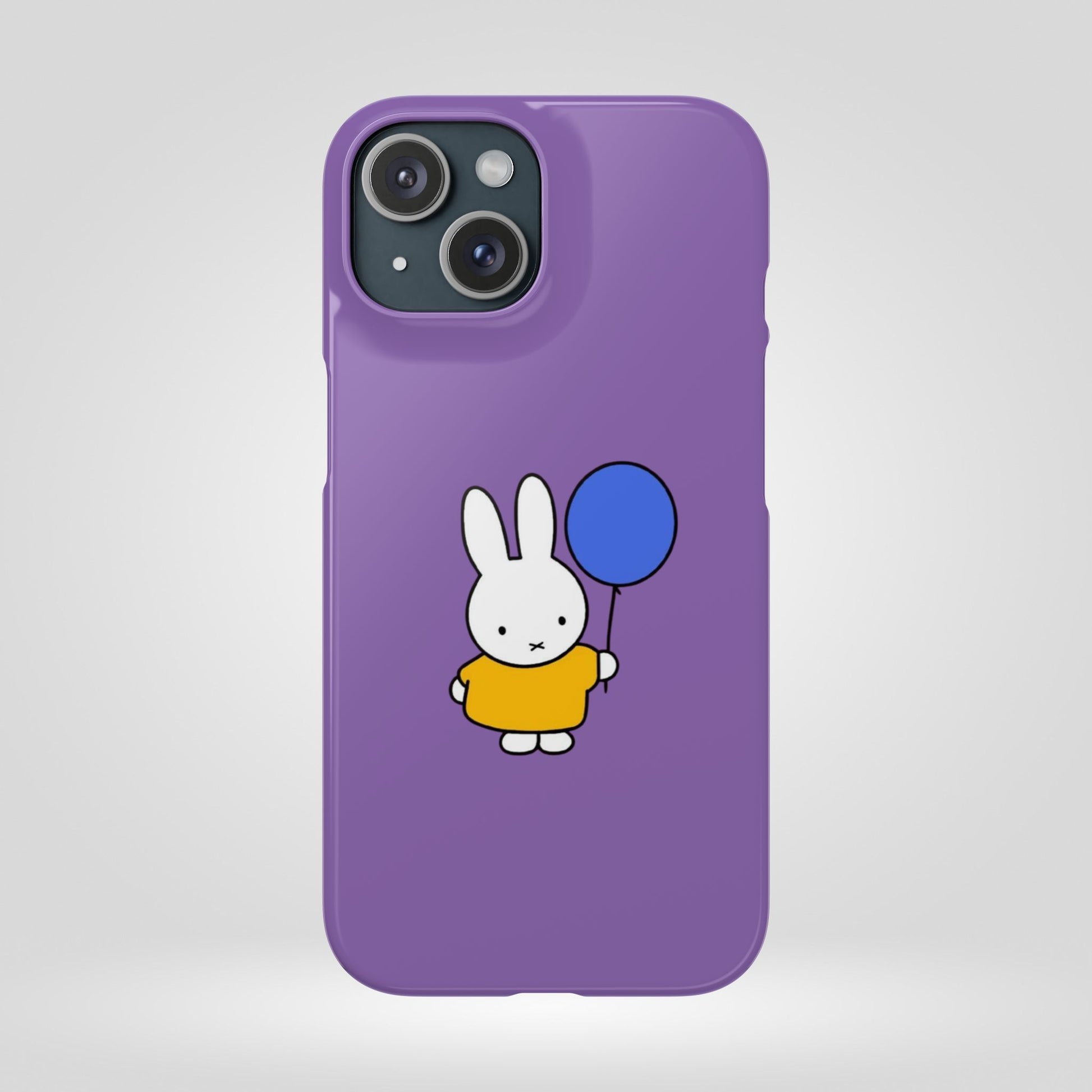 Miffy Phone Case, iPhone, Samsung Snap Case - Cartoon Fun Purple Phone Accessory for Kids and Adults - Roe Creation