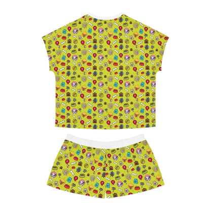 Fun & Colorful Women's Short Pajama Set | Cozy Sleepwear, Gift for Her, Summer - Roe Creation