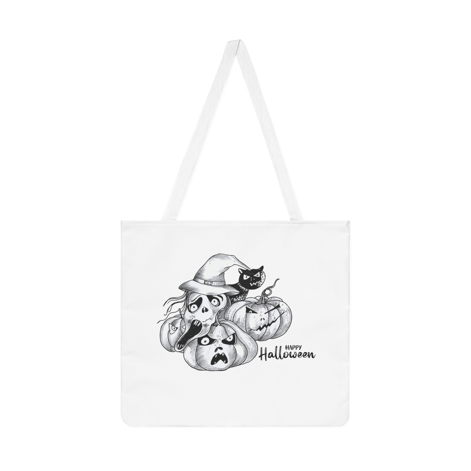 Happy Halloween Shoulder Tote Bag, Eco-Friendly, Perfect Halloween Gift
