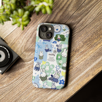 Cute Miffy Tough Phone Case - iPhone, Samsung Stylish Design for Bunny Lovers