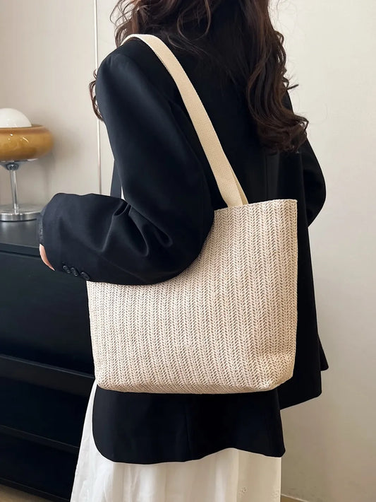 Straw Woven Tote Bag - Roe Creation