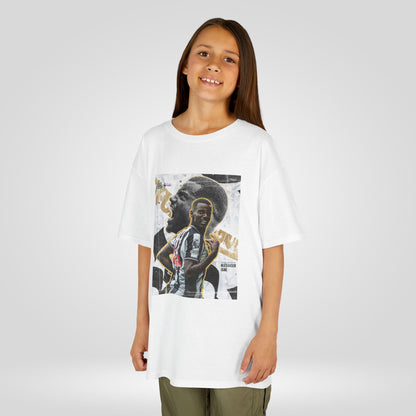 Alexander Isak Kids Heavy Cotton™ Tee - Stylish Graphic Tee for Young Newcastle Fans.