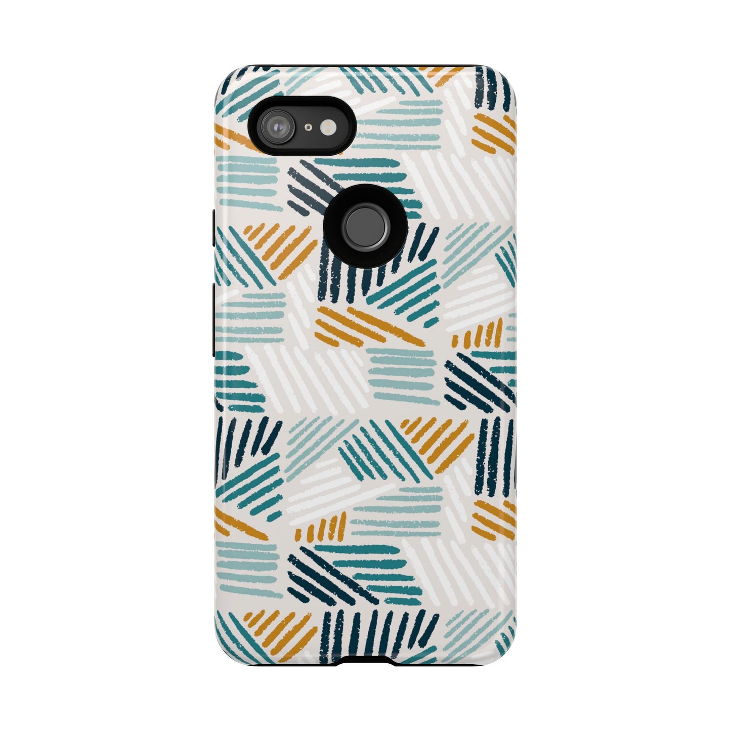 Stylish Tough Phone Case with Geometric Design