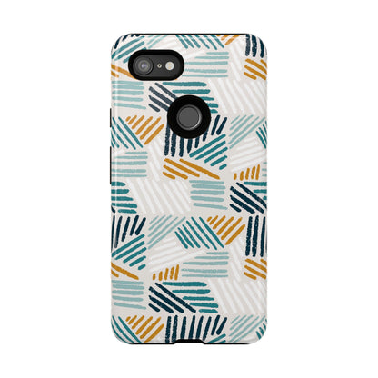 Stylish Tough Phone Case with Geometric Design