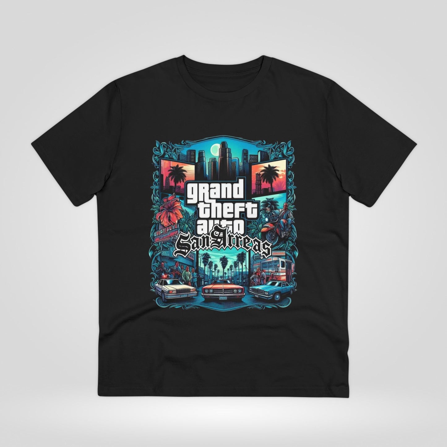 Retro GTA-Inspired Unisex T-Shirt, Gamer Gift, Casual Wear, Streetwear, Urban Style, Cool Graphic Tee - Roe Creation