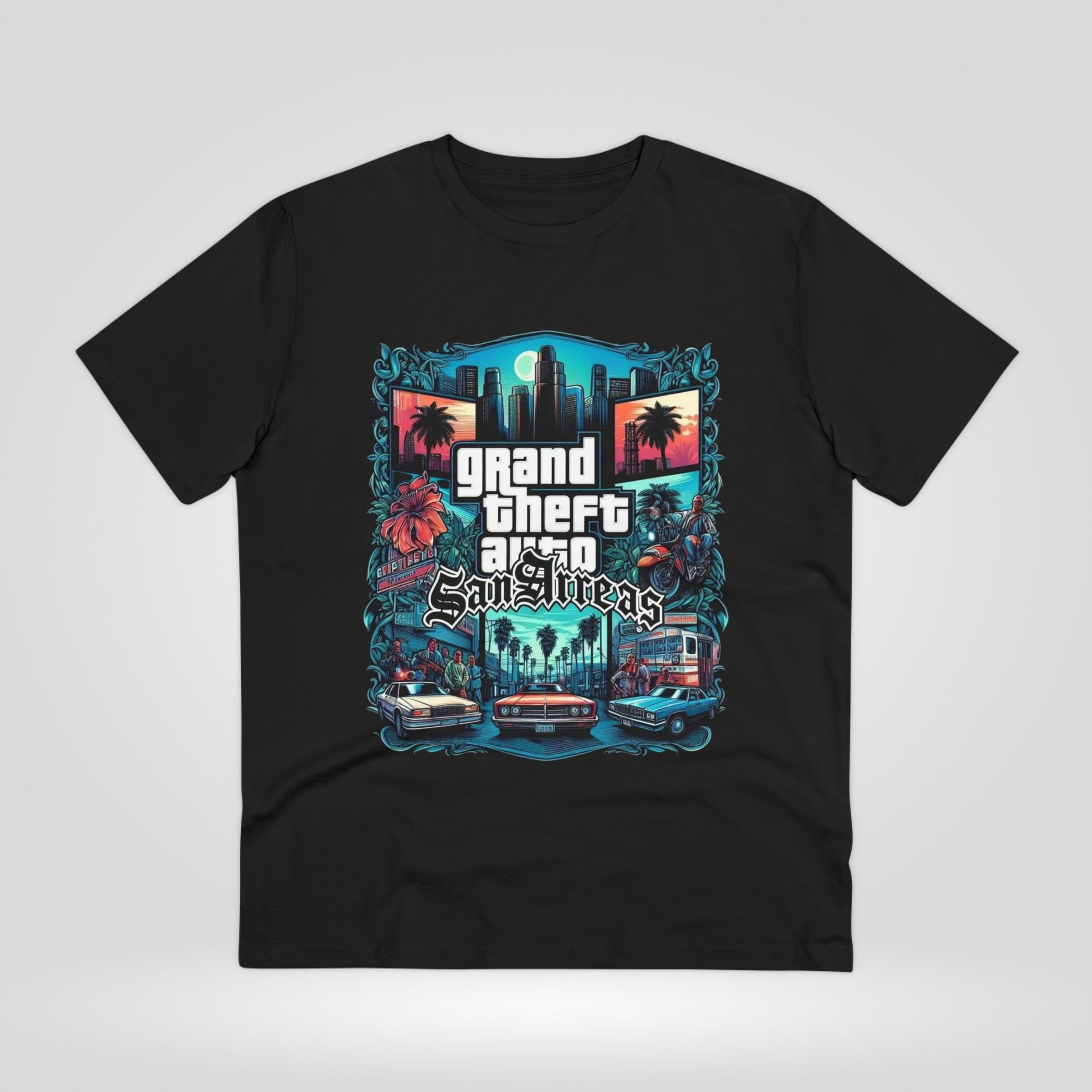 Retro GTA-Inspired Unisex T-Shirt, Gamer Gift, Casual Wear, Streetwear, Urban Style, Cool Graphic Tee - Roe Creation
