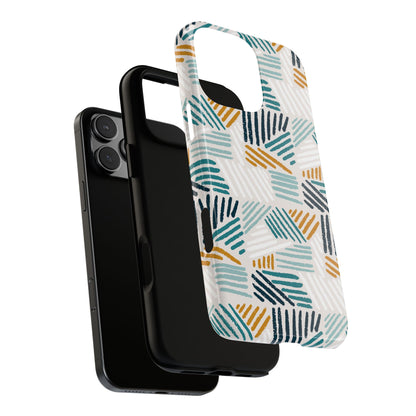 Stylish Tough Phone Case with Geometric Design
