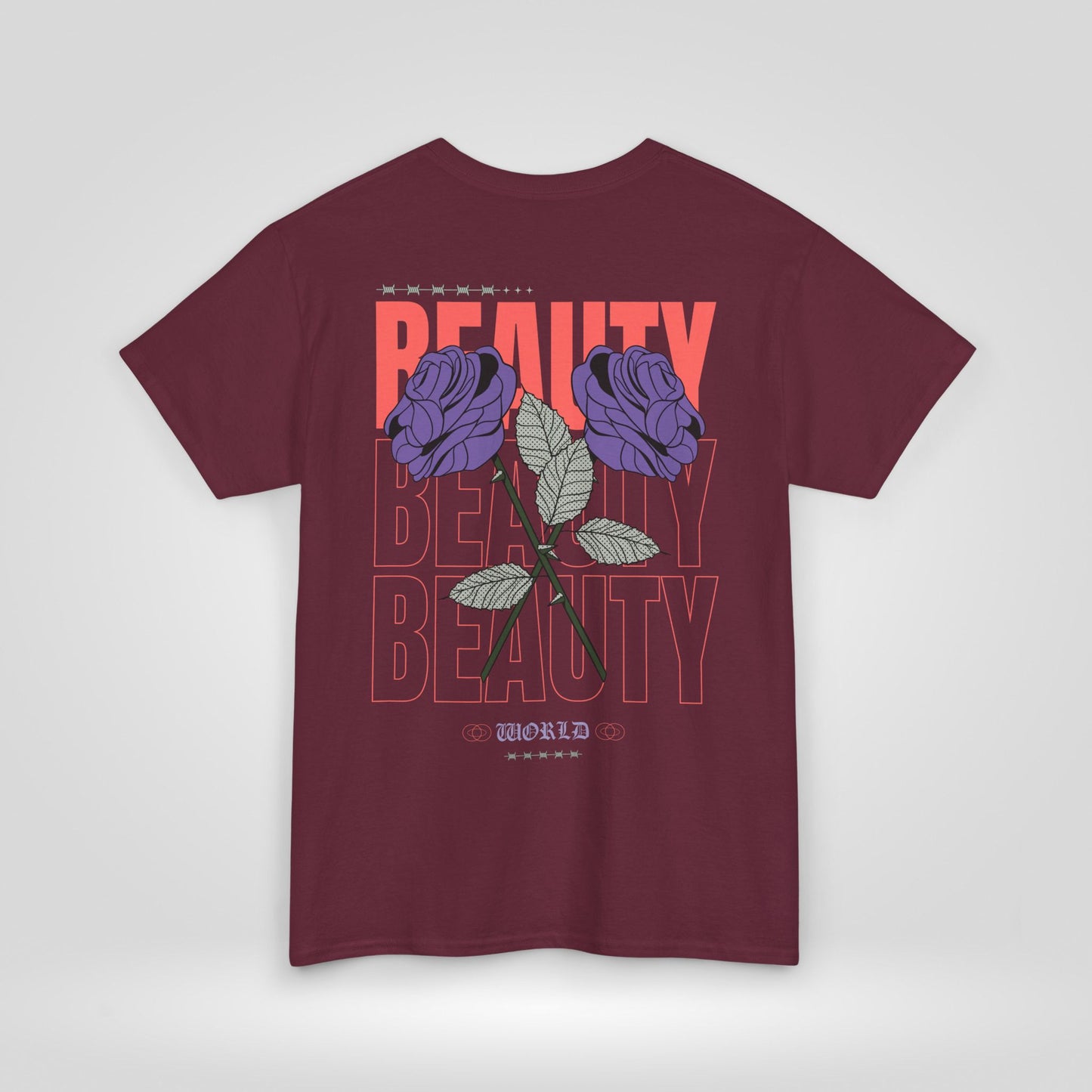 Beautiful Blooms Unisex Heavy Cotton Tee - Flower Graphics, Stylish Shirt, Gift for Her, Trendy Casual Wear, Art Lover Apparel - Roe Creation