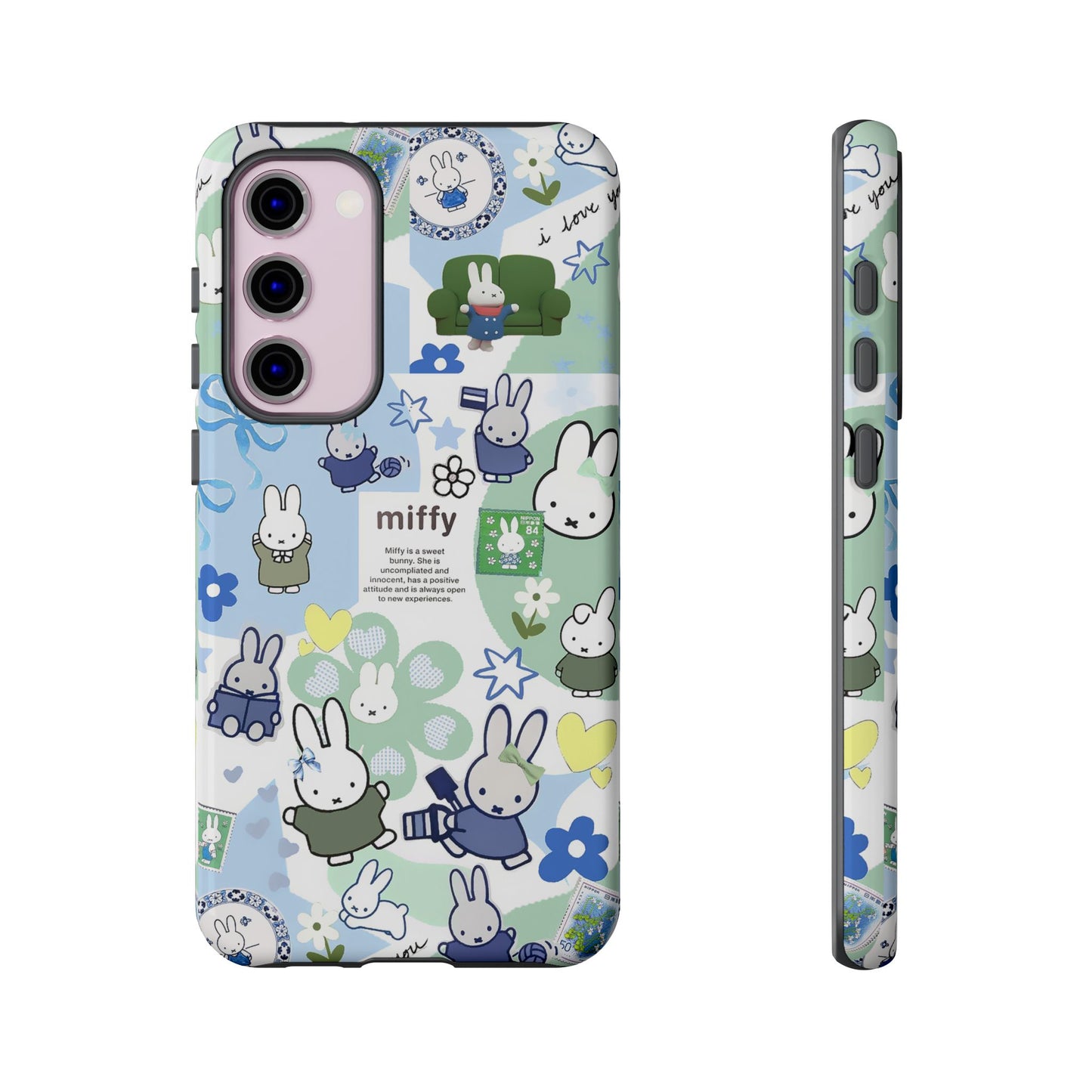 Cute Miffy Tough Phone Case - iPhone, Samsung Stylish Design for Bunny Lovers