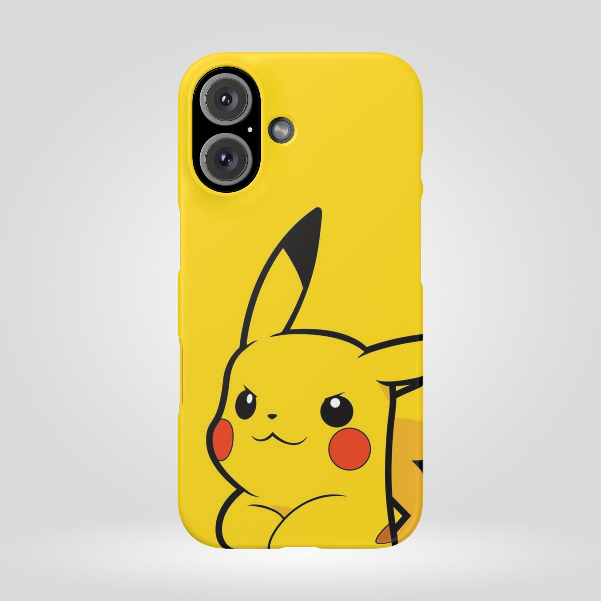 Pikachu Phone Case, Pokemon Phone Case, Snap Cases, Cartoon, Yellow, iPhone, Samsung - Roe Creation