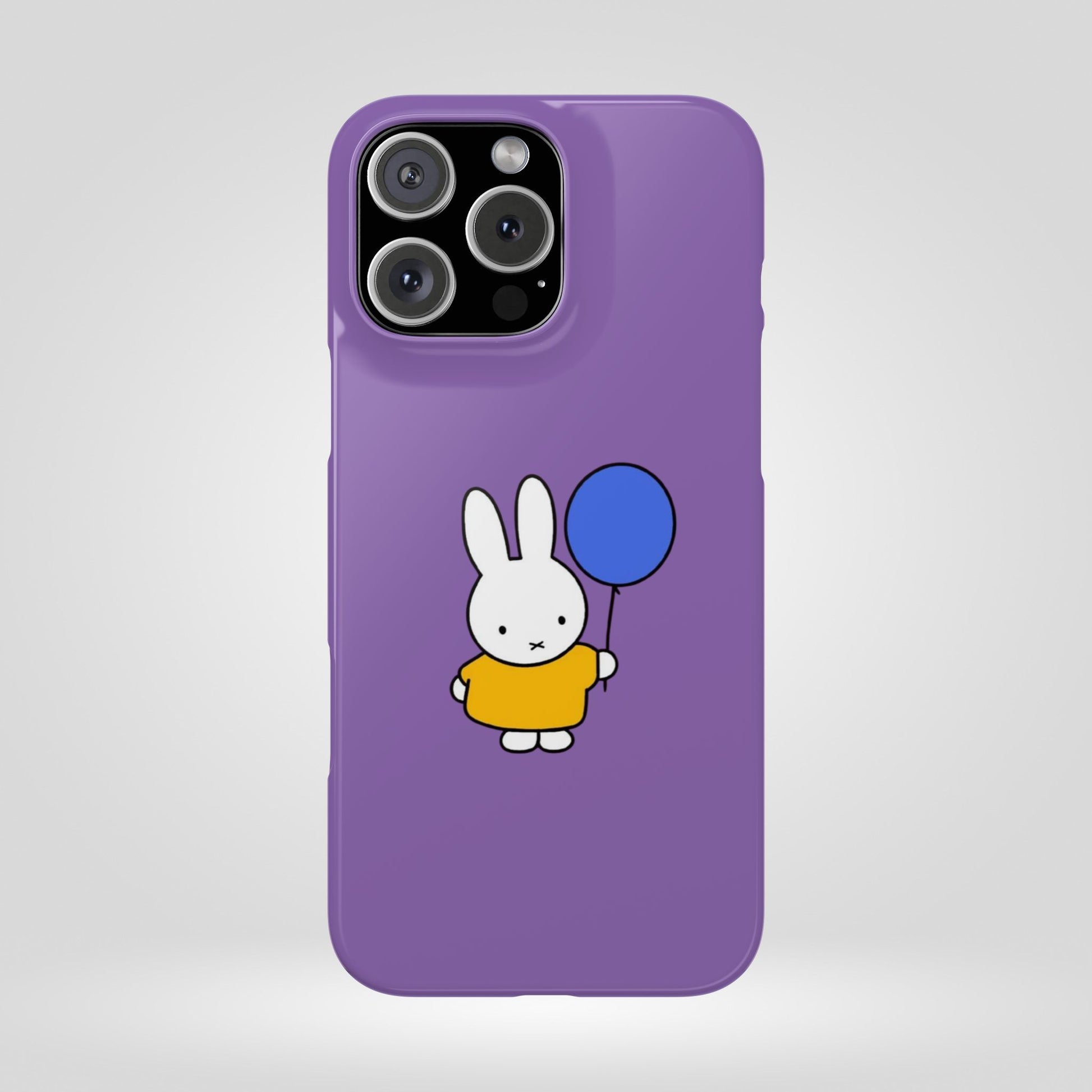 Miffy Phone Case, iPhone, Samsung Snap Case - Cartoon Fun Purple Phone Accessory for Kids and Adults - Roe Creation