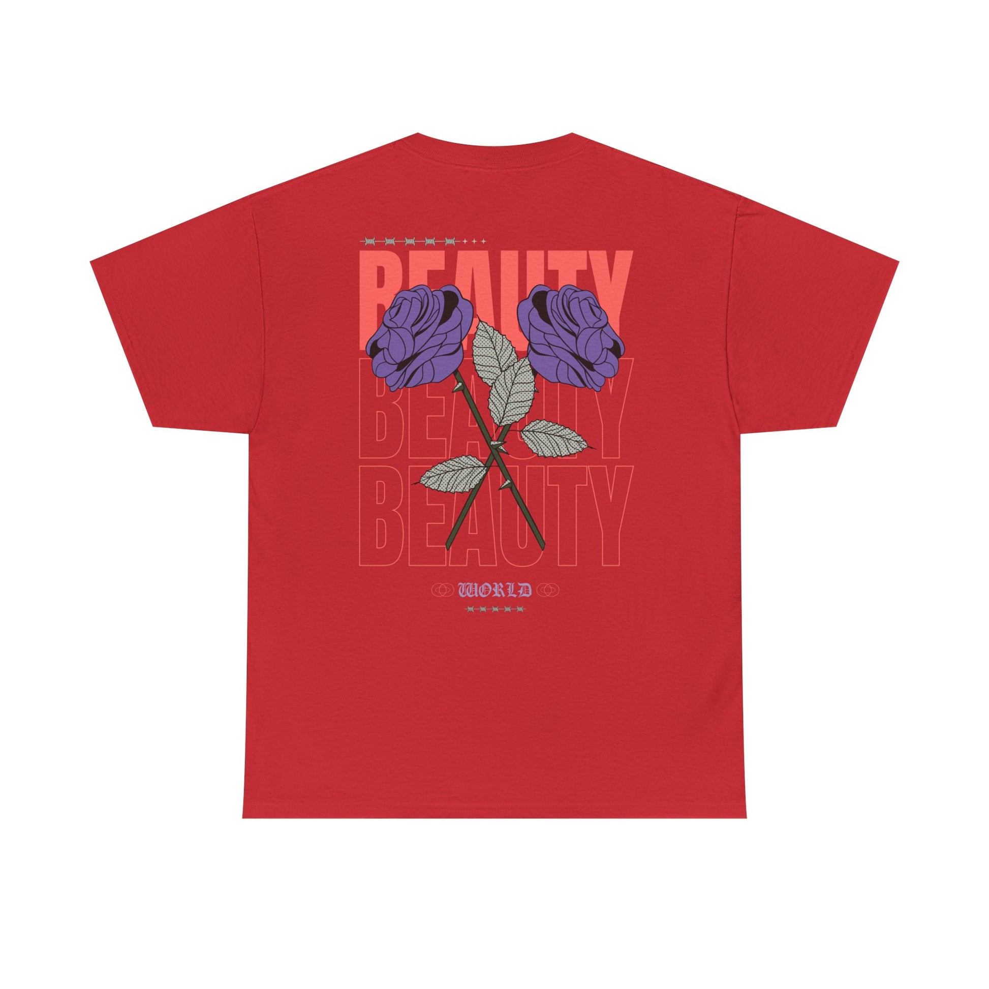 Beautiful Blooms Unisex Heavy Cotton Tee - Flower Graphics, Stylish Shirt, Gift for Her, Trendy Casual Wear, Art Lover Apparel - Roe Creation