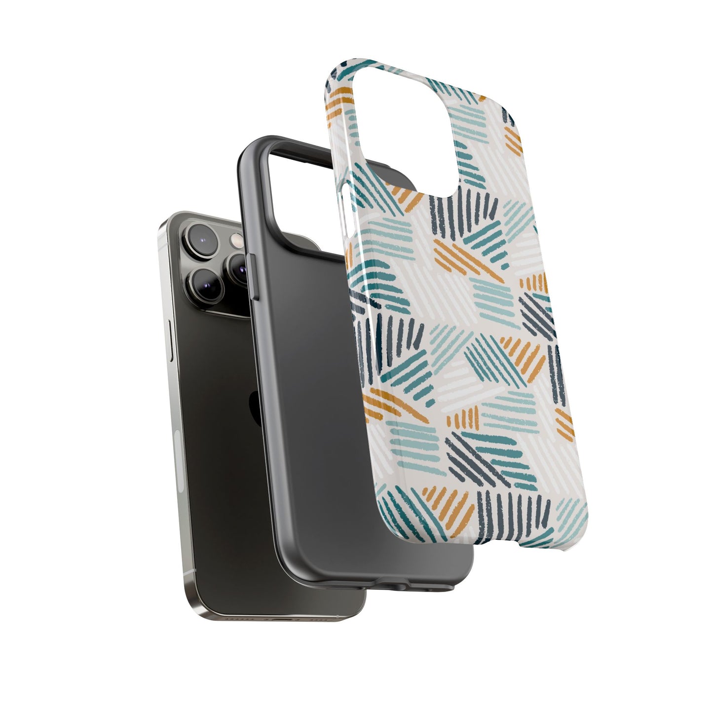 Stylish Tough Phone Case with Geometric Design