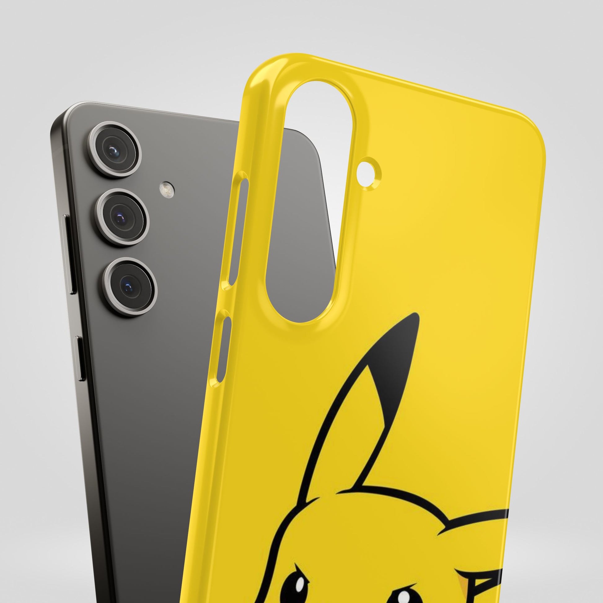 Pikachu Phone Case, Pokemon Phone Case, Snap Cases, Cartoon, Yellow, iPhone, Samsung - Roe Creation