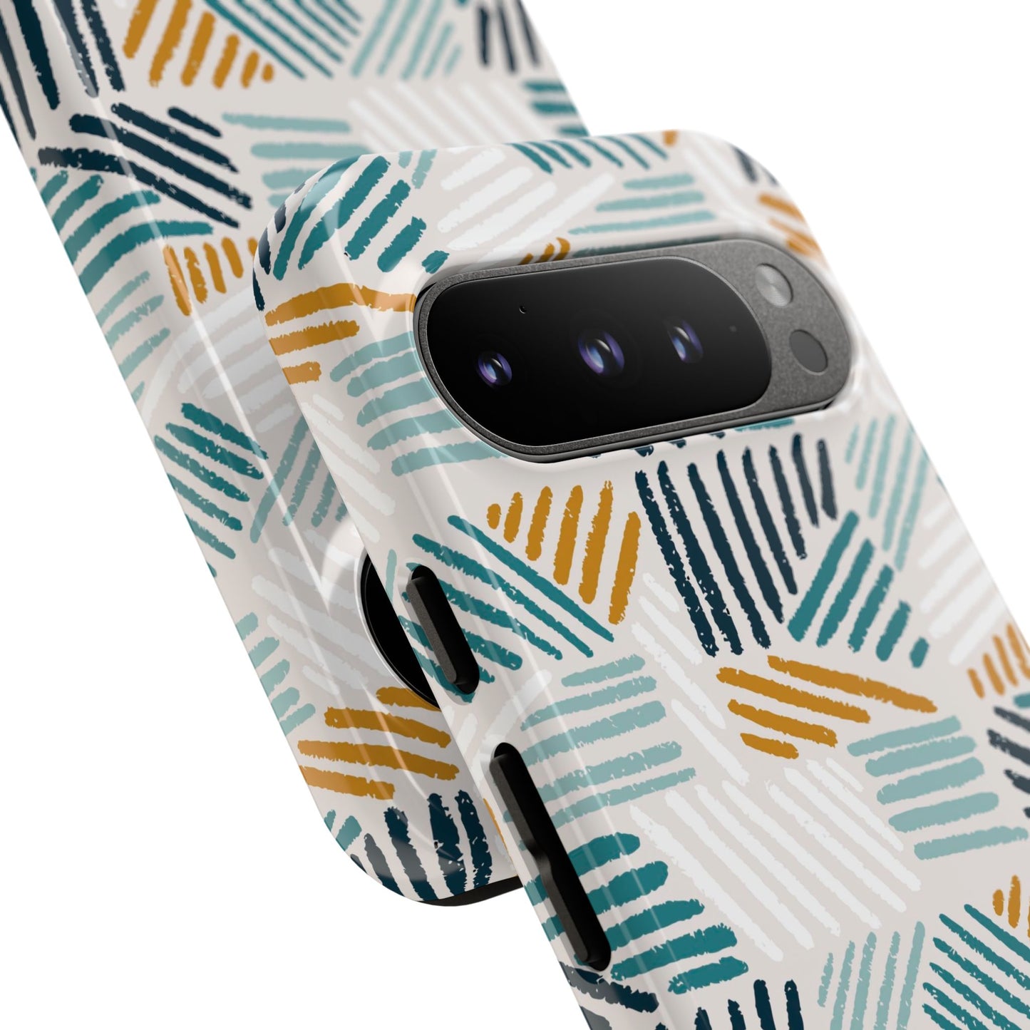 Stylish Tough Phone Case with Geometric Design