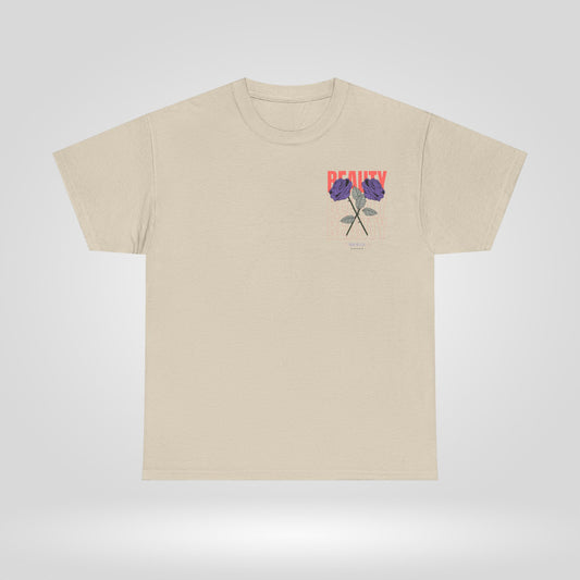 Beautiful Blooms Unisex Heavy Cotton Tee - Flower Graphics, Stylish Shirt, Gift for Her, Trendy Casual Wear, Art Lover Apparel