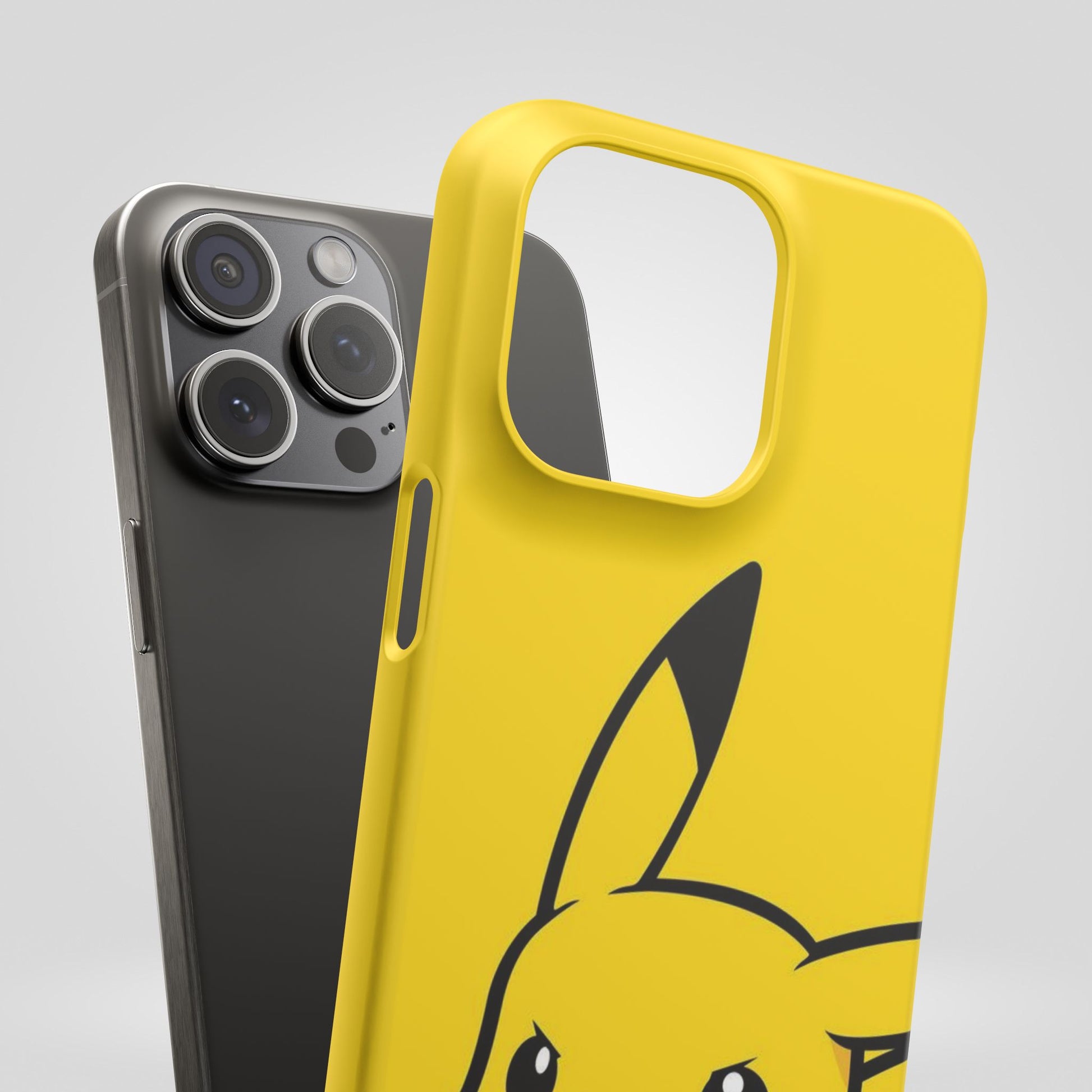 Pikachu Phone Case, Pokemon Phone Case, Snap Cases, Cartoon, Yellow, iPhone, Samsung - Roe Creation