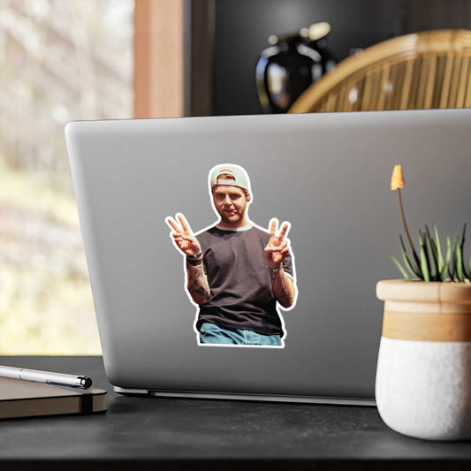 Alex Warren Cool Peace Sign Vinyl Decals, Trendy Stickers for Laptops, Water Bottles, Skateboards, Gifts for Teens, Home Decor.