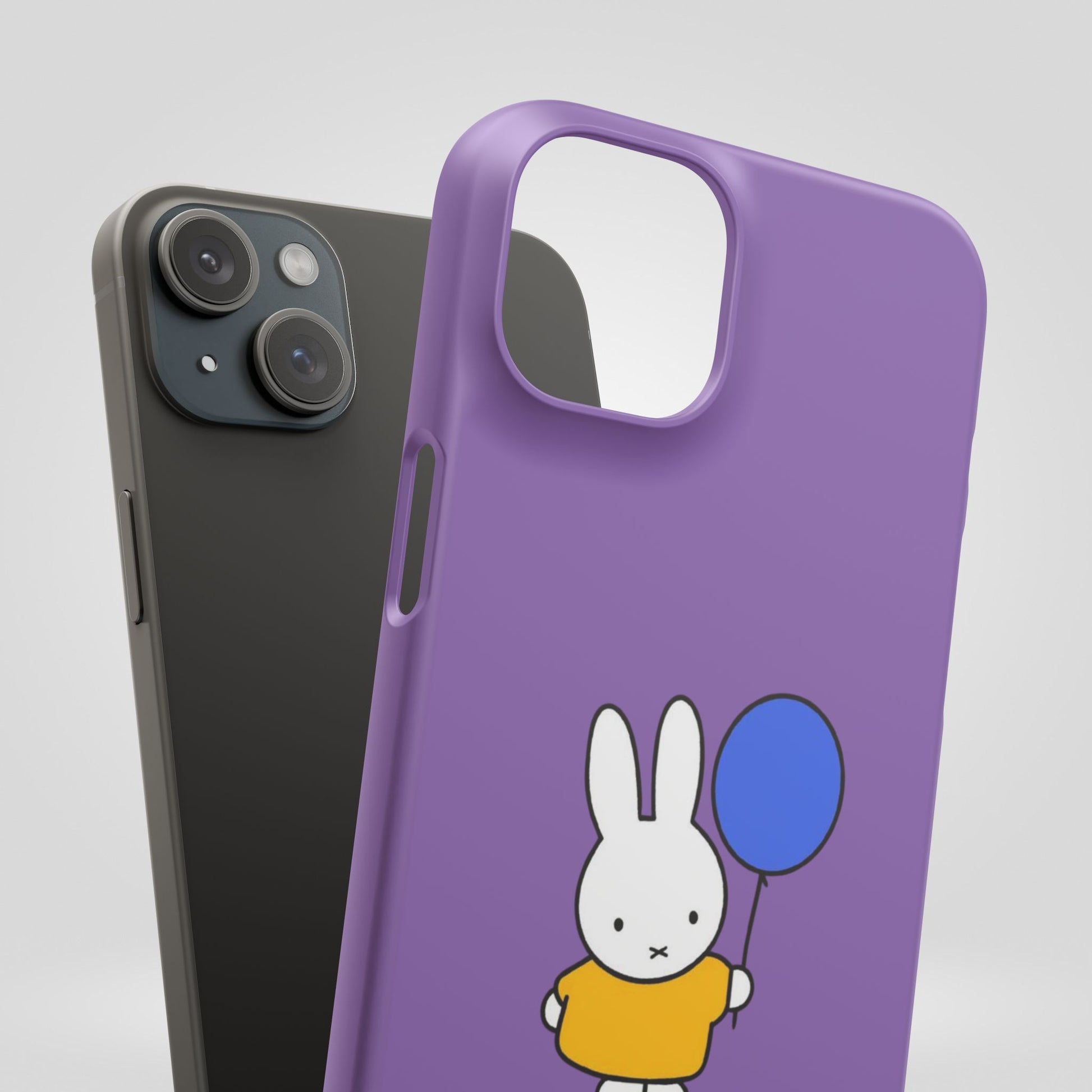Miffy Phone Case, iPhone, Samsung Snap Case - Cartoon Fun Purple Phone Accessory for Kids and Adults - Roe Creation
