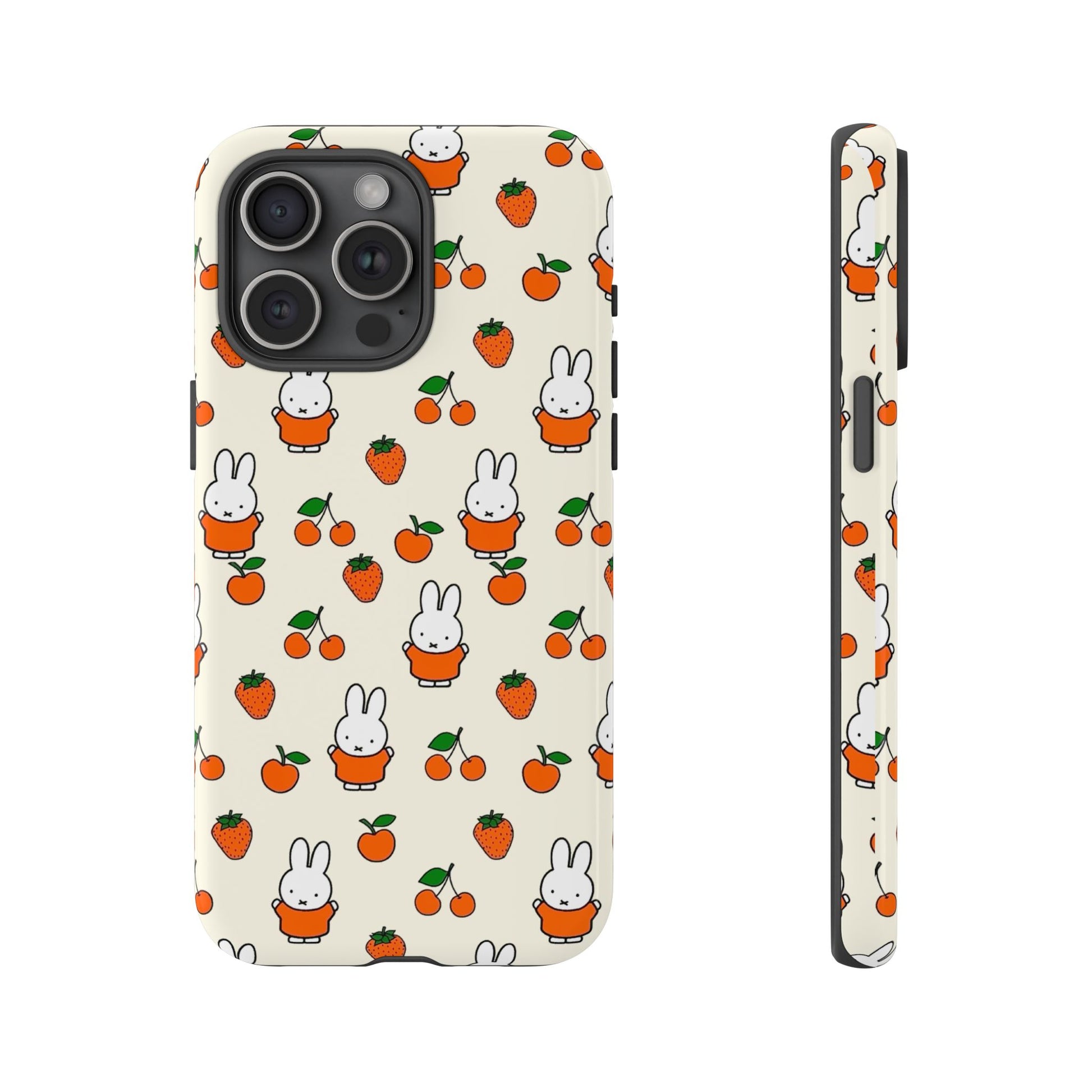Cute Miffy & Strawberry Tough Phone Case for Miffy Lovers, iPhone, Samsung - Roe Creation