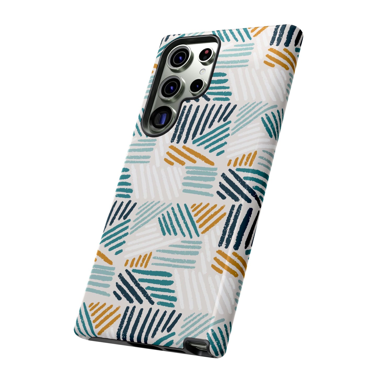 Stylish Tough Phone Case with Geometric Design