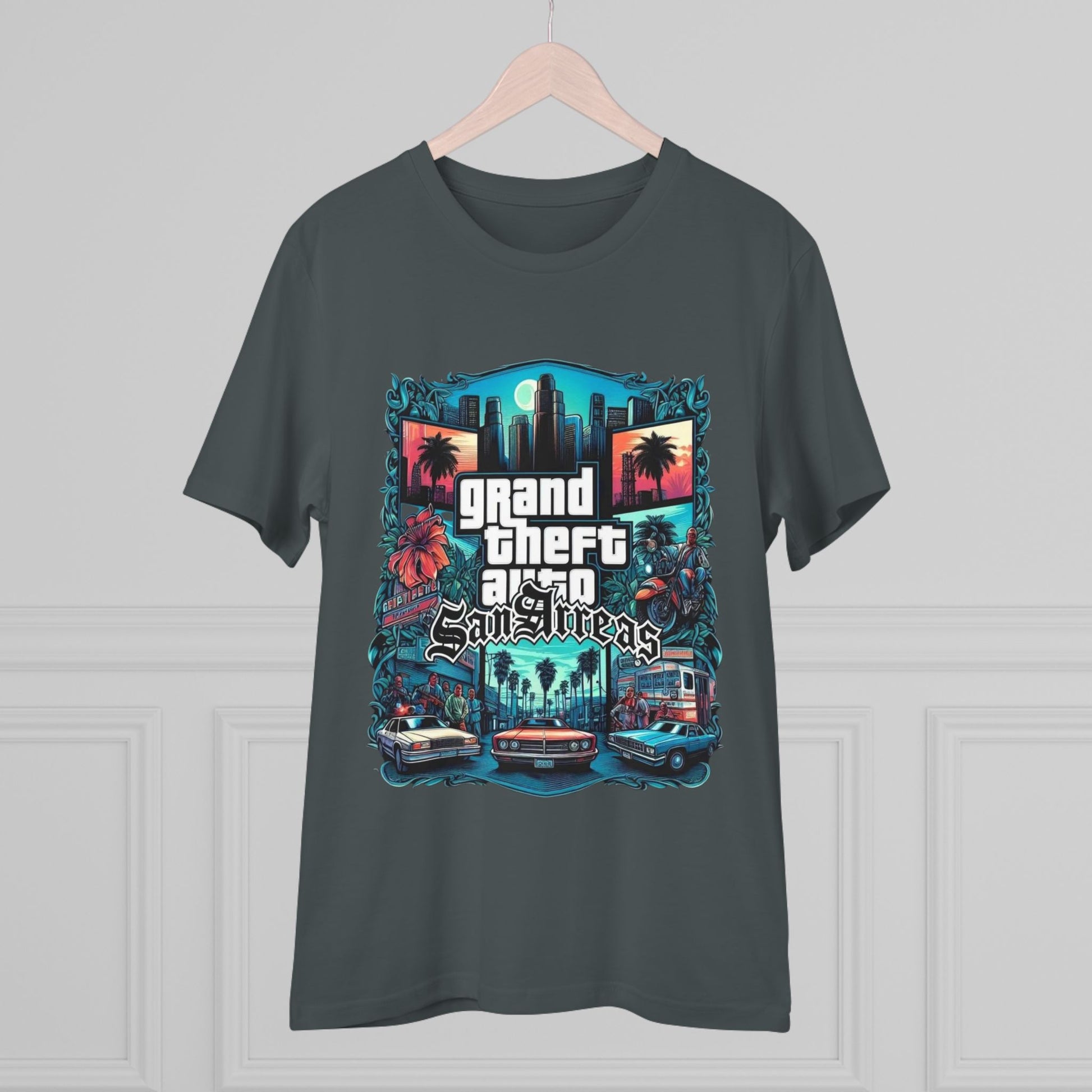 Retro GTA-Inspired Unisex T-Shirt, Gamer Gift, Casual Wear, Streetwear, Urban Style, Cool Graphic Tee - Roe Creation