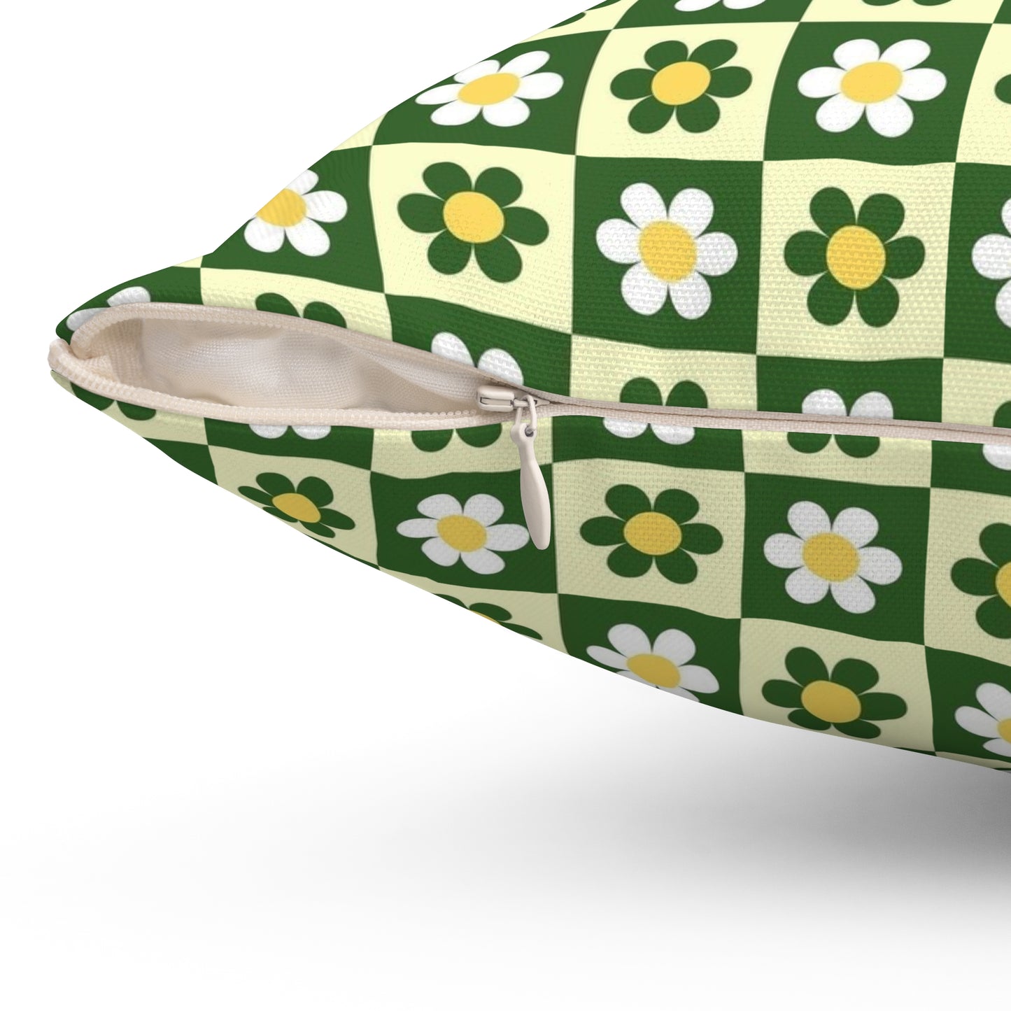 Retro Floral Square Pillow - Cozy Home Decor, Throw Cushion, Spring Decor, Housewarming Gift, Garden Party Decor, Boho Style Accent