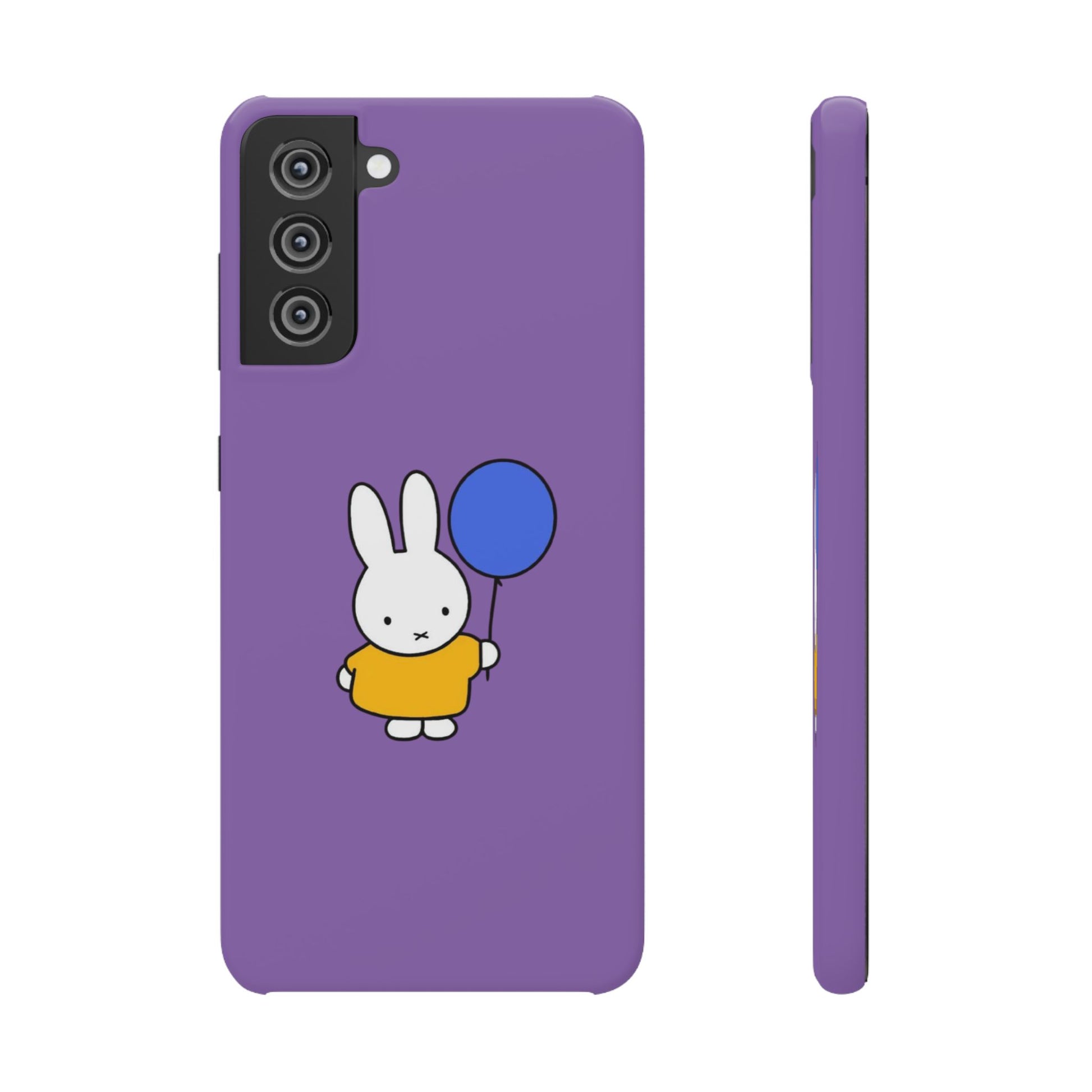 Miffy Phone Case, iPhone, Samsung Snap Case - Cartoon Fun Purple Phone Accessory for Kids and Adults - Roe Creation