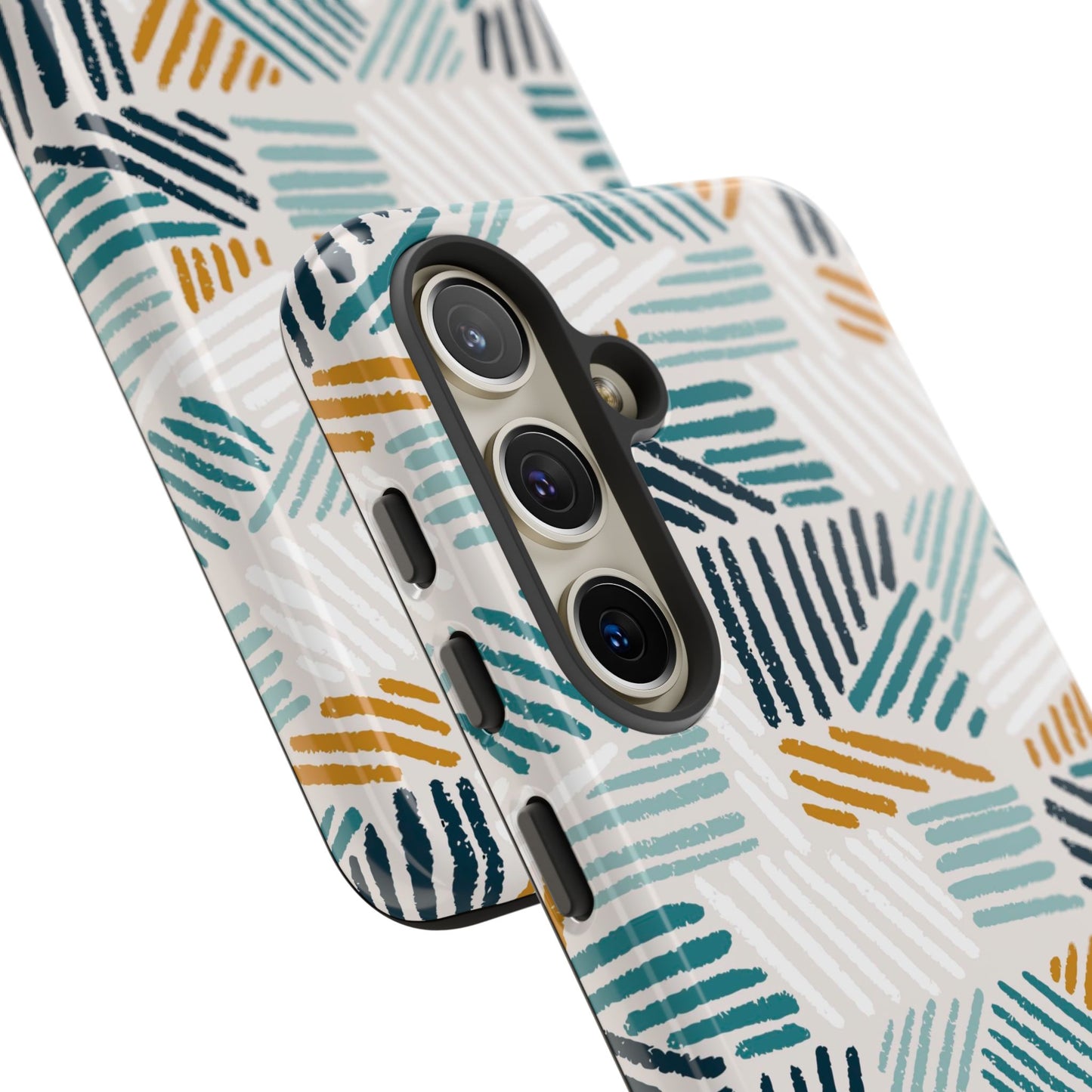 Stylish Tough Phone Case with Geometric Design